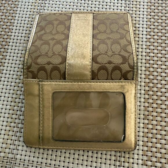Coach Signature Card Case Wallet Preowned - Picture 3 of 5